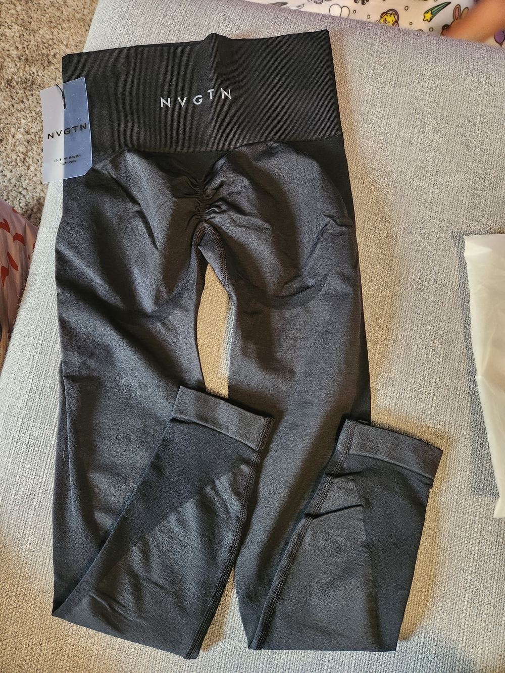 NVGTN Charcoal Black High-Waist Scrunch Leggings